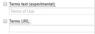 blox now - page customizations - navigation - terms of use